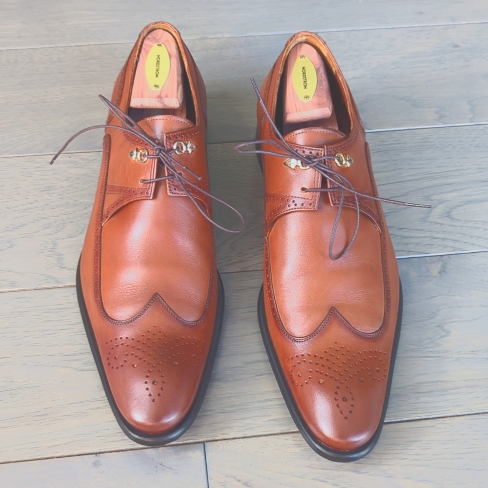 C.C.S. Saraar Men's Brown Leather Dress Shoes